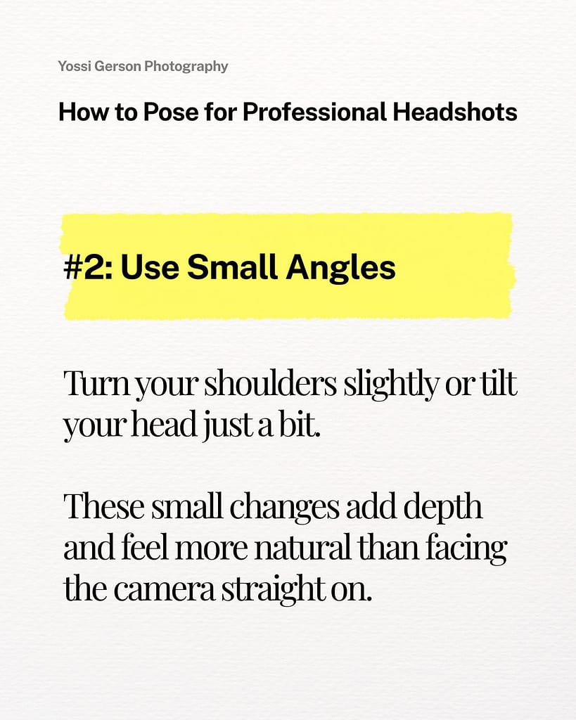 How to Pose Naturally for Professional Headshots | Yossi Gerson